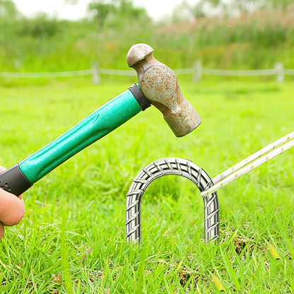 Ground-Stakes-Heavy-Duty-12 inch, U-Hook Rebar Stakes Galvanized Anti-Rust 6pcs Garden Stakes Metal Ground Anchors for Garden Dog Fence Chicken Coop Tent Trampoline Accessories Deer Fence