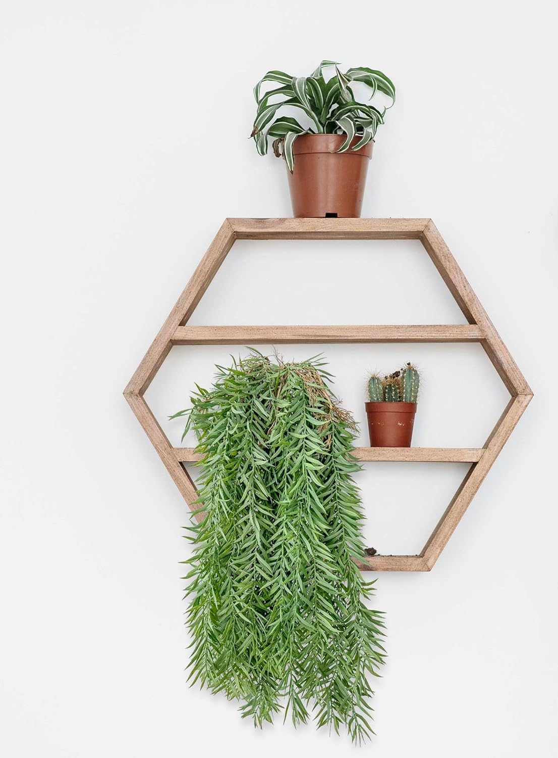 3 Fake Hanging Plants of Bamboo Stems with Roots, Faux Hanging Greenery Plastic Plants for Party Home Office Farmhouse Living Room Greenery Wall, Ceiling, Bathroom, Mantle, Spring Porch Decor