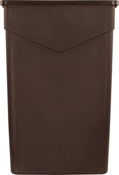 Carlisle FoodService Products 34202369 TrimLine Rectangle Waste Container Trash Can Only, 23 Gallon, Dark Brown
