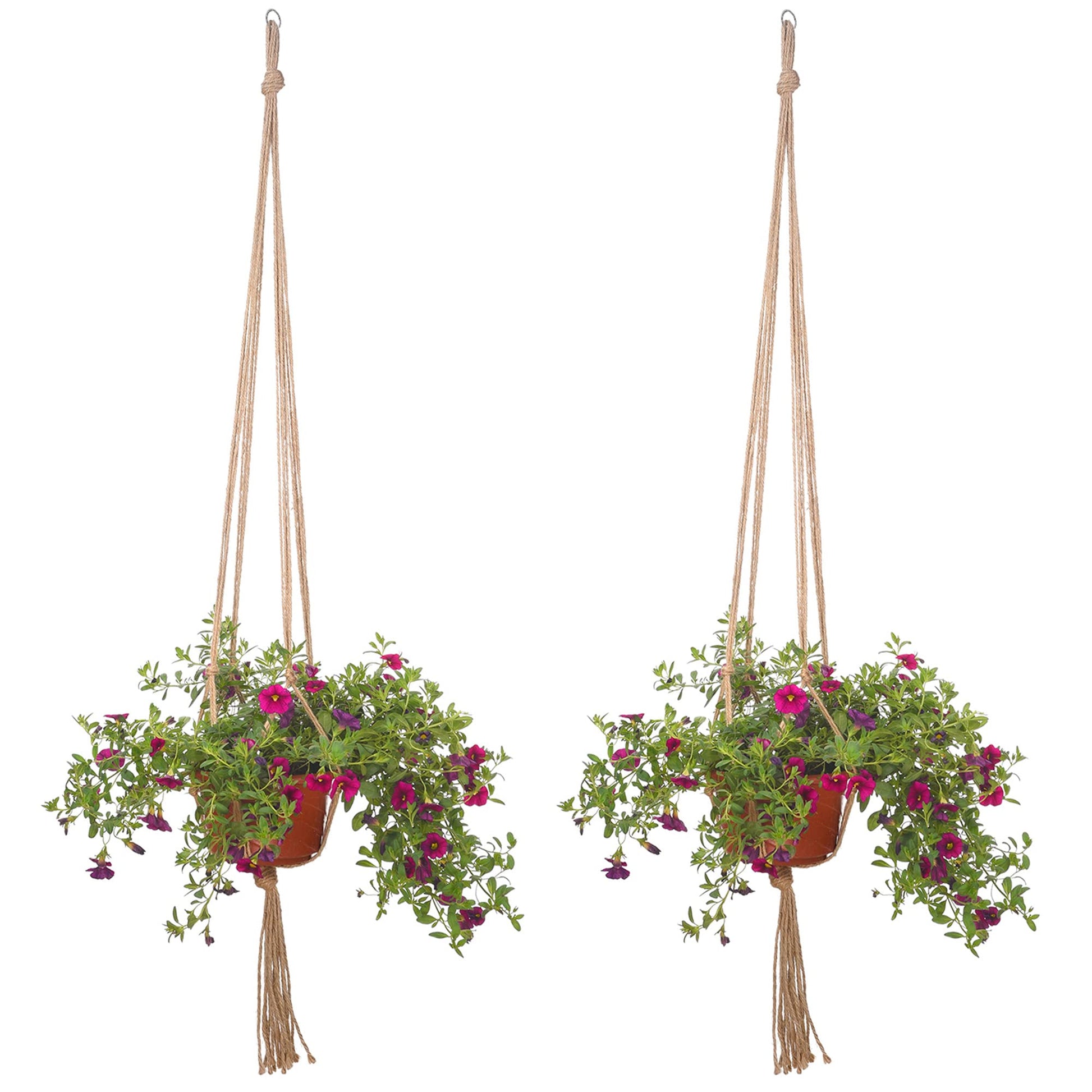 EBOOT 2 Pack 48 Inch Large Macrame Plant Hanger Rope to Hang Flower Pot Plant Holder for Indoor