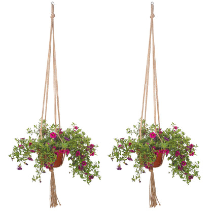 EBOOT 2 Pack 48 Inch Large Macrame Plant Hanger Rope to Hang Flower Pot Plant Holder for Indoor