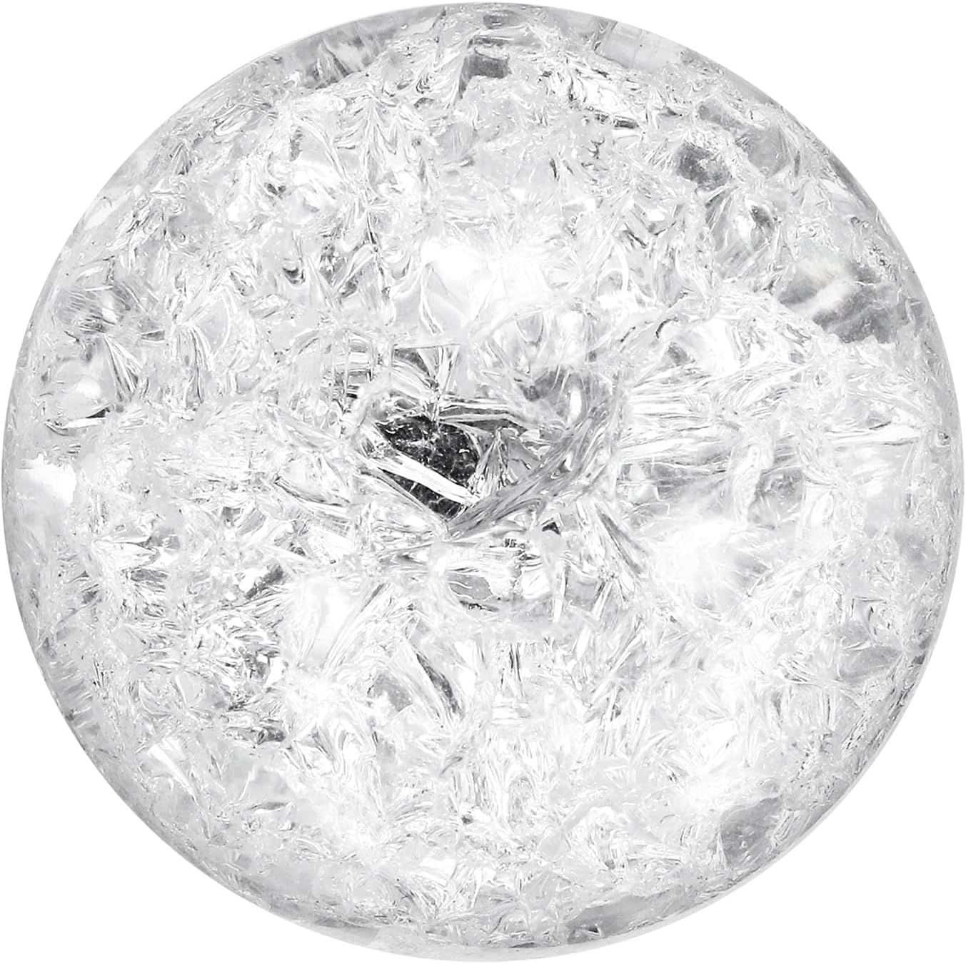 uxcell 40mm/1.6" Crystal Sphere Ball Ice Cracked Glass Solid Decorative Sphere Crystal Ball Prop Ornament for Feng Shui Divination Fortune Telling Tabletop Fountain Decoration, Clear