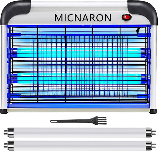 Fly Trap Indoor Bug Zapper, 2800V Powerful Flying Insect Mosquito Killer w/ 20W Blue Light Attract, Plug-in Pest Control Machine for Moth, Fruit Fly, Fungus Gnat, Garage Bug Catcher
