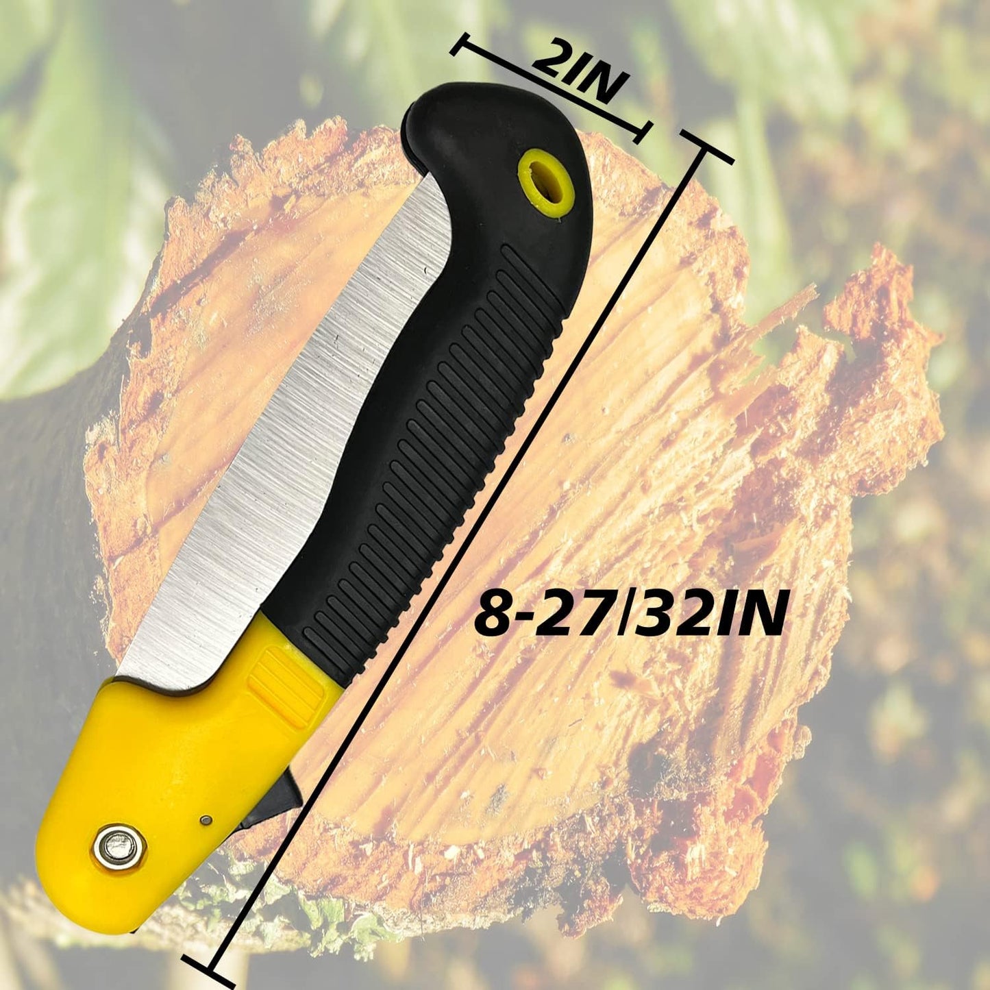 2PACK 7" Folding Hand Saw – Heavy Duty Pruning & Camping Saw with Triple-Cut Blade, Safety Lock – Ideal for Hunting, Backpacking, Tree Trimming, Bushcraft, and DIY (Cuts Dry Wood, Bamboo, Branches)