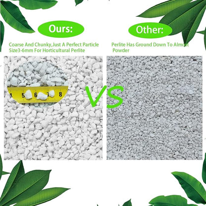 Natural Organic Perlite 5QT for Plants Potting Mix Indoor Outdoor Garden Soil Amendment for Enhanced Drainage, Seed Starter, Root Growth for Succulents, Cactus, Orchids, Money Trees, Vegetables