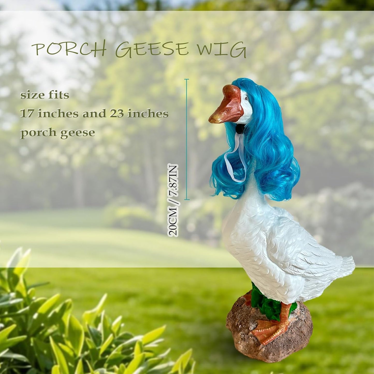 Porch Goose Wigs, Porch Goose Outfits Lawn Goose Statue Accessories for Outdoor Garden Patio Yard Goosey Decor （Style 4）