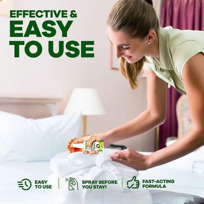 Eco Defense Bed Bug Spray Travel Size - TSA Approved 3 oz – Travel Essentials for Hotel, Cruise, Vacations - with Natural Essential Oils