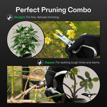 VIVOSUN Garden Shears, Lightweight Plant Pruners for Gardening, Bypass Pruning Shears for Cutting Flowers, Trimming Branches, Indoor Plant Shears, Stylish Q-Shaped Garden Tools for Women Men