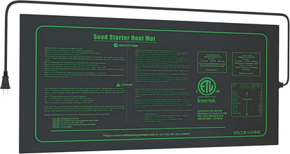 iPower Waterproof Seedling Heat Mat 10" x 20", ETL Certified Durable Germination Heating Pad, for Seed Starting Propagation