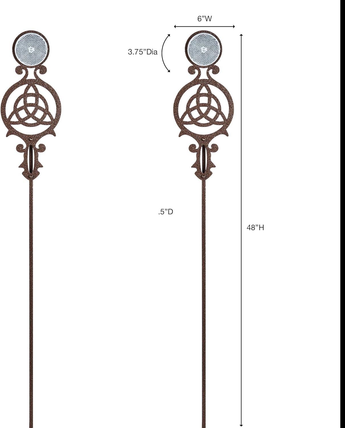 Touch of Class Pathways Reflective Driveway Marker Stake Set of Two for Outdoor Use | Celtic Knot Emblem Design | Personalized Tall Reflector Set of 2 | Weathered Bronze Durable Finish