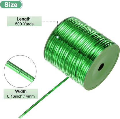 Metal Twist Ties, 500 Yards Metallic Twists Tie Bread Twisty-Ties for Party Decoration/Garden Plant/Gift Wrapping Bag/Cake/Pops Candy/Bakery Bags [Green]