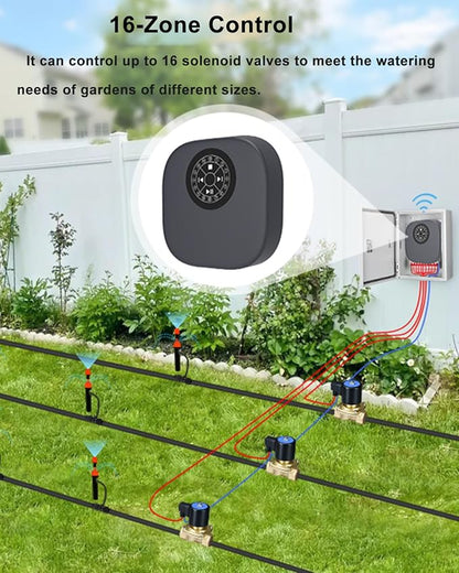 Haozee WiFi Smart Sprinkler Controller,16-Zone Smart Irrigation Controller,Support 2.4G & 5G,App Enabled Automated Water Scheduling, Alexa Compatible