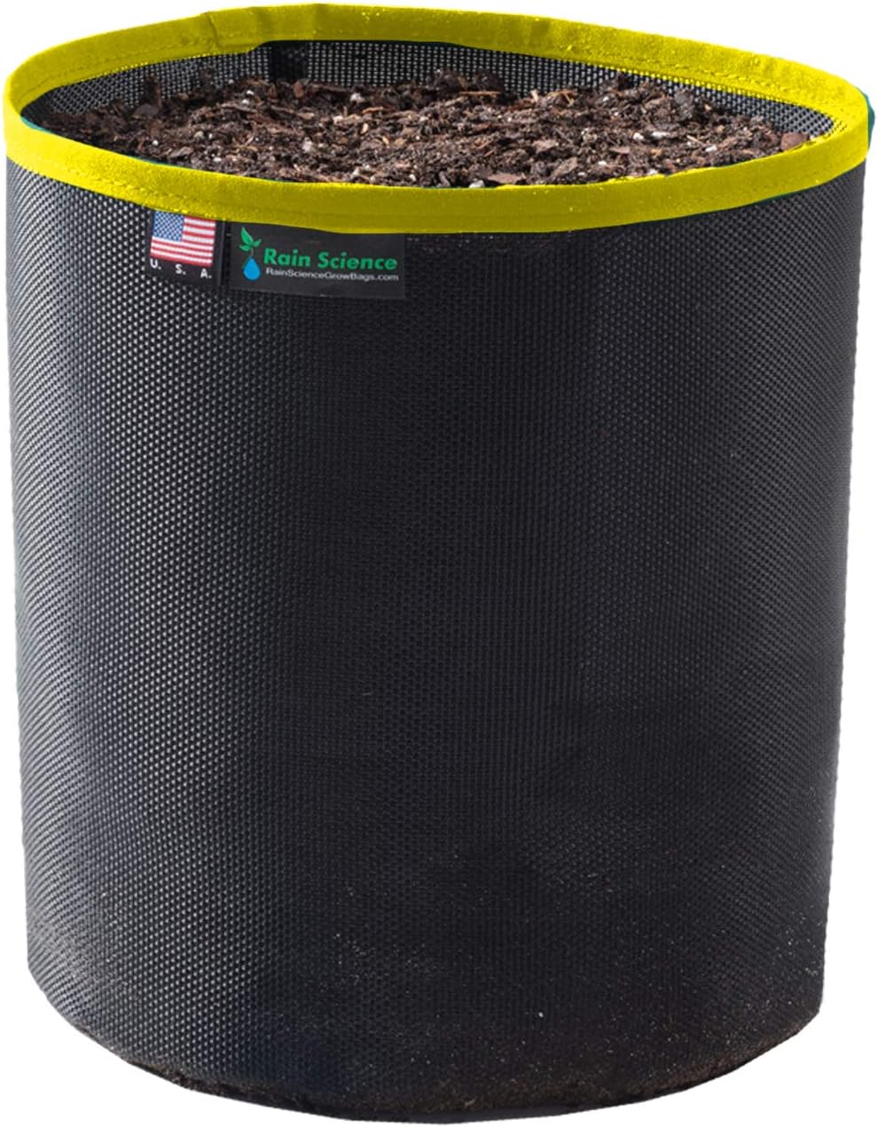 Grow Bag 3 Gallon, Planting Pots - Colorful Plant Grow Bags Pots Gardening Vegetable - Air Pruning Mesh Fabric Plant Container - (Black/Yellow)