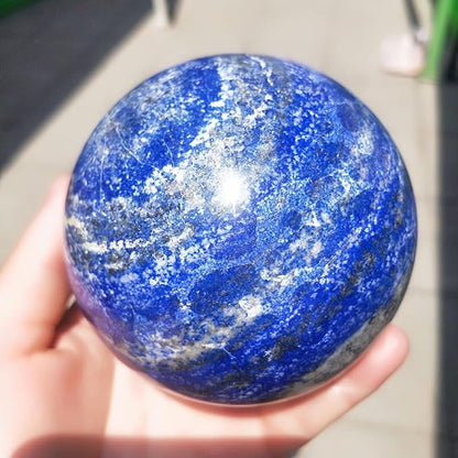6-7CM/2.36-2.76inch Natural Crystal Ball Lapis Lazuli Polished Divination Ball Decorative Sphere Reiki Healing Crystals Ball Healing Stone Crafts(Lapis Lazuli, 60-70mm)