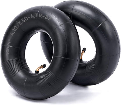 TICONN 4.10/3.50-4 Tire Inner Tube, 2 Pack Inner Tire Tube for Wheelbarrow Tires, Replacement Tube with TR-87 Bent Valve Stem for Wheelbarrows, Mowers, Hand Trucks, ATVs