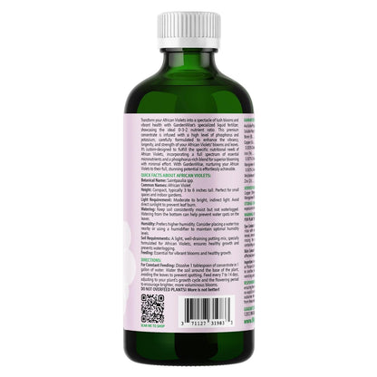 0-3-2 African Violet Fertilizer for Indoor Plants: Concentrated Plant Food – Plant Fertilizer, Bloom Booster for All Violets, Indoor Flowering Plants, Vigorous Growth and Blooming (16 OZ)