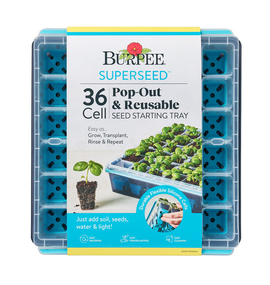 Burpee SuperSeed 36-Cell Reusable Seed Starting Tray for Indoor Seedlings