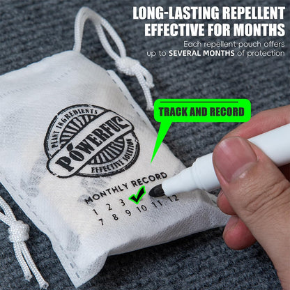 12 Pack Long-Lasting Spider Repellent Pouches - Natural Peppermint & Lemongrass Oil Blend, Indoor/Outdoor Pest Control for Closets, Attics, Garages, RVs (60 Day Protection)