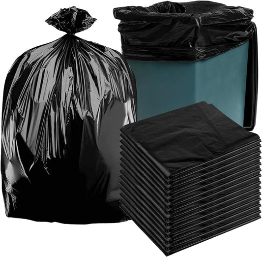 38 gallon heavy duty trash bags, 35.4 inches x 39.37 inches, black, extra strong construction &