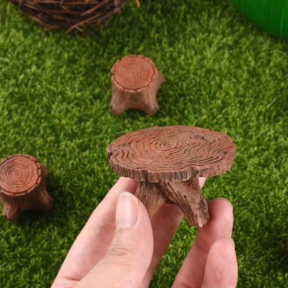 10Pcs Miniature Table and Chairs Set Mini Resin Furniture Ornaments Kit Mini Fairy Accessories for Fairy Garden DIY Garden Plant Pot
