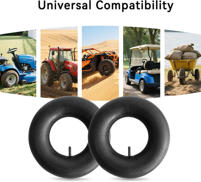 2 Pack 15x6.00-6" Inner Tubes 6.00/6.50-6 Replacement Lawn Mower Tire Tube with TR-13 Valve Stem for Yard Tractors, Wheelbarrows, ATVs, Golf Carts and More