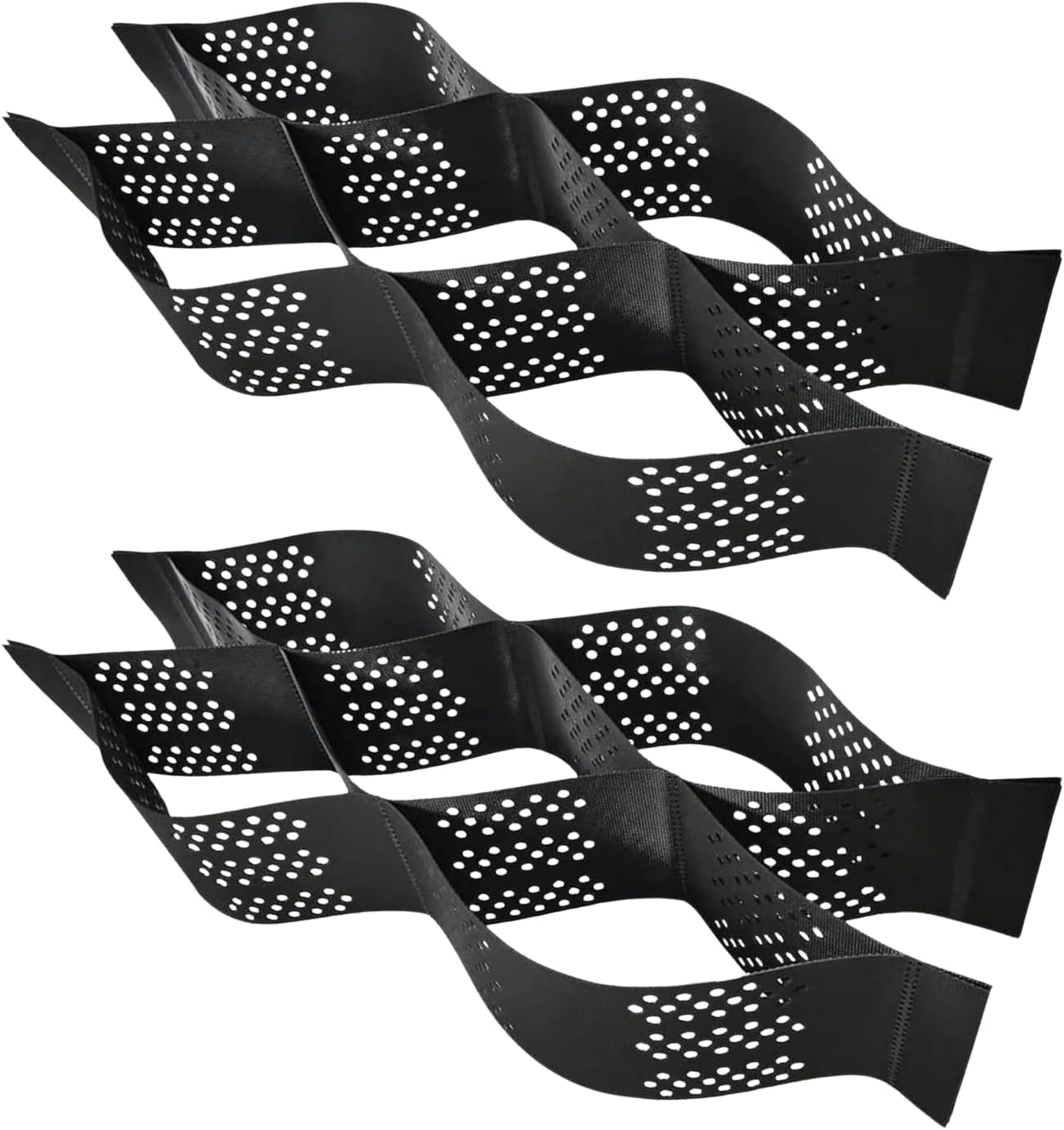 Ground Grid Black Base Grid, Durable Ground Reinforcement for Gardens Yards Pathways Slopes, Parking Landscaping (25x8Ft x 2Inch)