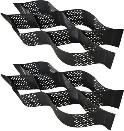 Ground Grid Black Base Grid, Durable Ground Reinforcement for Gardens Yards Pathways Slopes, Parking Landscaping (40x4Ft x 2Inch)