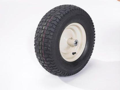 SCENIC ROAD Wheelbarrow Replacement Tire, 16" Wheel with Bearing and Grease Fitting, 4-Ply Turf Tire