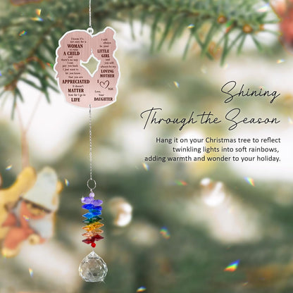 Gifts for Mom - Mom Sun Catcher Crystal Suncatcher Rainbow Maker - Hanging Window Decor - Sentimental Keepsake - Gift for Mother from Daughter