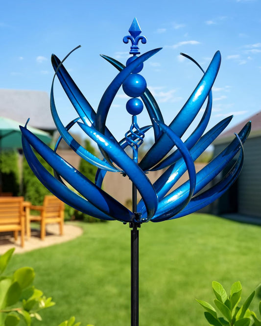 91 inch Wind Spinners Outdoor - Extra Large Outdoor Metal Wind Sculptures Spinners with Stake