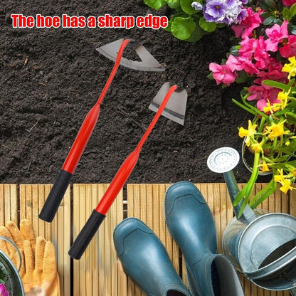 TOPINCN Garden Hoes Gardening Tool Hand Steel Hoe Garden Planting Hoe Portable Steel Gardening Hoe and Loosening Soil Tool Gardening Tool (2)
