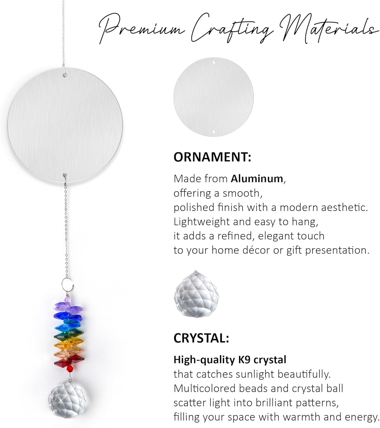 Gifts for Mom - Mom we Love You - Birthday Gift Crystal Suncatcher Rainbow Maker - Hanging Window Decor - Gift for Mother from Daughter Son - Sentimental Suncatcher Ornament