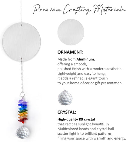 Gifts for Mom - Mom we Love You - Birthday Gift Crystal Suncatcher Rainbow Maker - Hanging Window Decor - Gift for Mother from Daughter Son - Sentimental Suncatcher Ornament