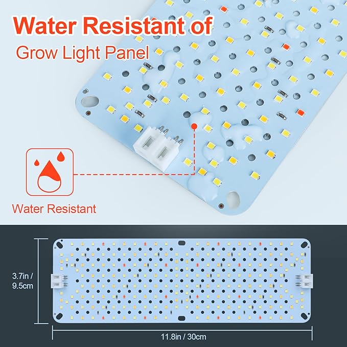FECiDA 8Pack Grow Lights for Seed Starting, 2025 80W Flat Grow Light Panels for Shelves, Under Cabinet/Counter, Greenhouse, Indoor Plants, 4,8,12 Hr Timer, Free Linking
