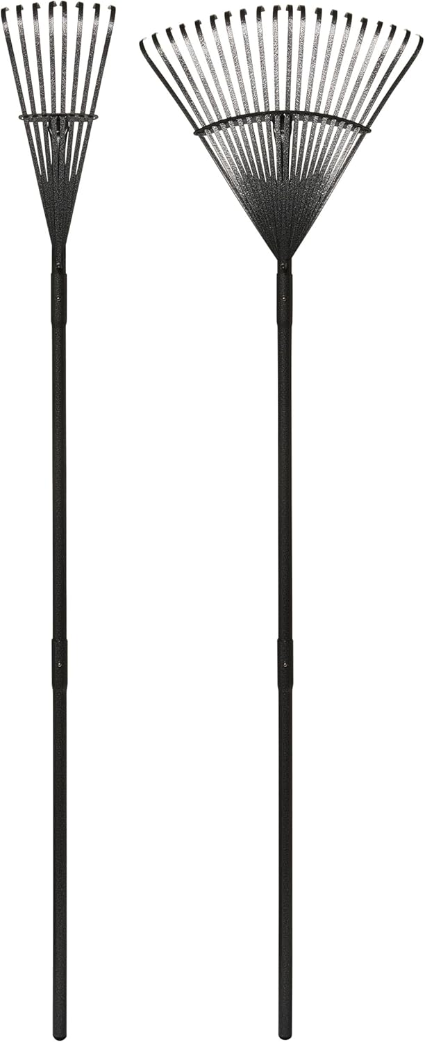 Yard Butler World’s Greatest Rakes | Heavy Duty All Steel Rake with Ergonomic Garden Claw, Free-Floating Tines & Long Metal Handle – Lawn, Yard, Bed, Landscape for Leaves, Grass & Debris,, Bundle Pack
