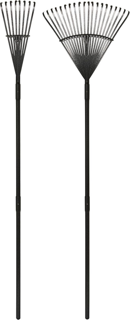 Yard Butler World’s Greatest Rakes | Heavy Duty All Steel Rake with Ergonomic Garden Claw, Free-Floating Tines & Long Metal Handle – Lawn, Yard, Bed, Landscape for Leaves, Grass & Debris,, Bundle Pack