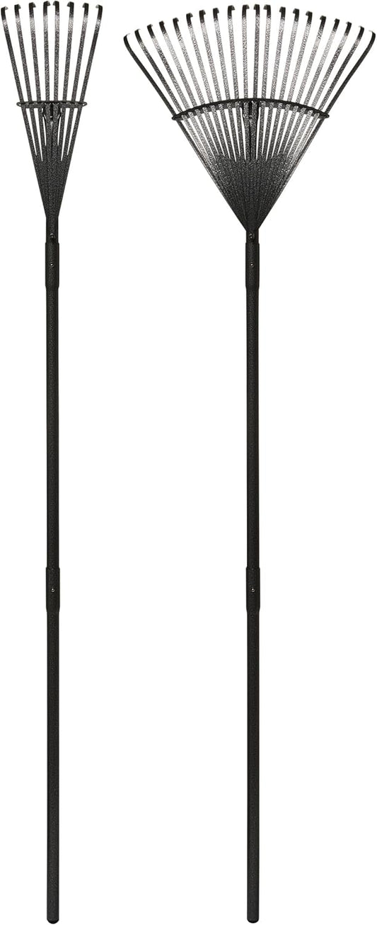 Yard Butler World’s Greatest Rakes | Heavy Duty All Steel Rake with Ergonomic Garden Claw, Free-Floating Tines & Long Metal Handle – Lawn, Yard, Bed, Landscape for Leaves, Grass & Debris,, Bundle Pack