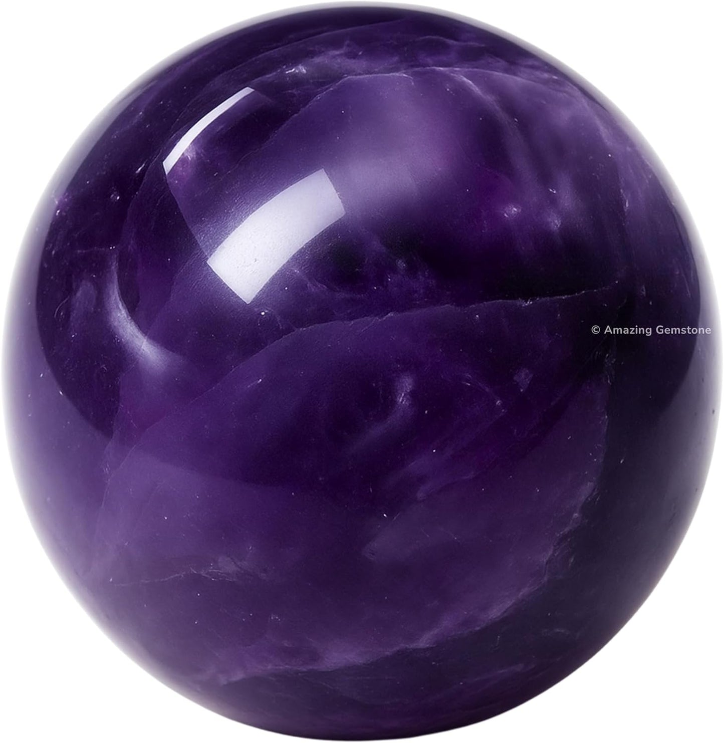 Amazing Gemstone Amethyst Crystal Ball - 1" Inches Crystal Sphere Meditation Balls for Witchcraft and Decorative Balls - Crystals and Healing Stones Beginners Gift (Pack of 1)