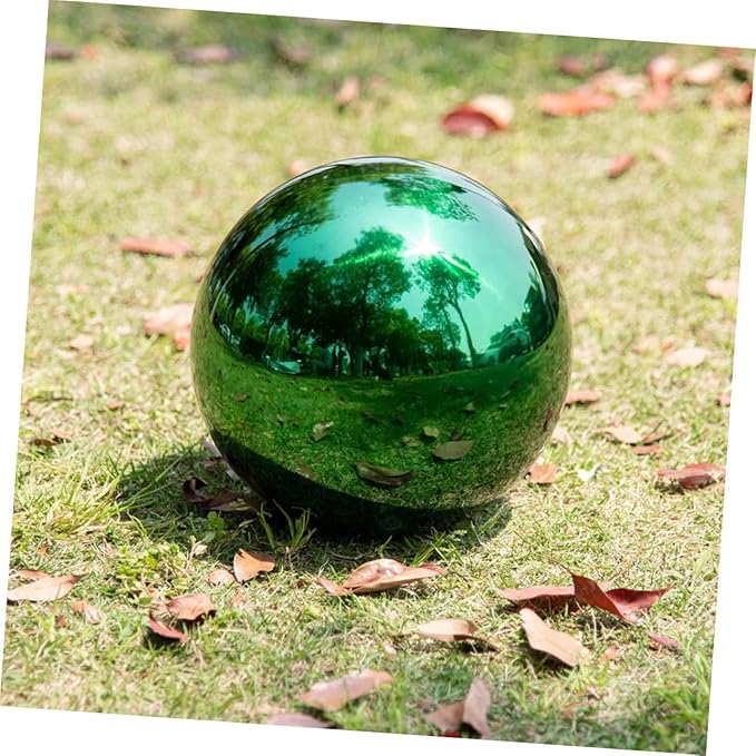 Garden Reflective Ball Mirror Gazing Ball Greenery Decor Floating Polished Gazing Decorative Garden Gazing s Outdoor Spheres Metal Stainless Steel Mirror Wall
