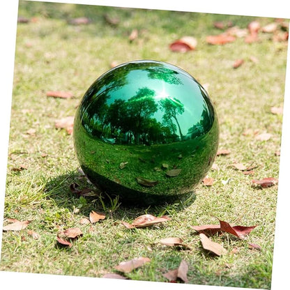 Garden Reflective Ball Mirror Gazing Ball Greenery Decor Floating Polished Gazing Decorative Garden Gazing s Outdoor Spheres Metal Stainless Steel Mirror Wall