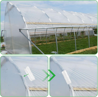 50 PCS Greenhouse Clips - 3/4 inch Plastic Black ABS Snap Clamps for Greenhouse Film & Nets