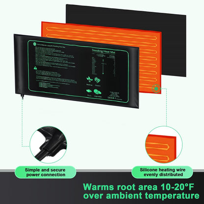 ROCEEI 10 Pack Durable Seedling Heat Mat 10 x 20.75 Waterproof Plant Heating Pad Warm Hydroponic Grow Mat for Greenhouse Grow Seed Starting Plant Germination