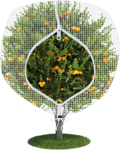 Fruit Tree Netting Covers with Zipper to Protect from Squirrels and Birds Large Netting for Fruit Trees Net Protection, White, 10' x 13', 1 Pack