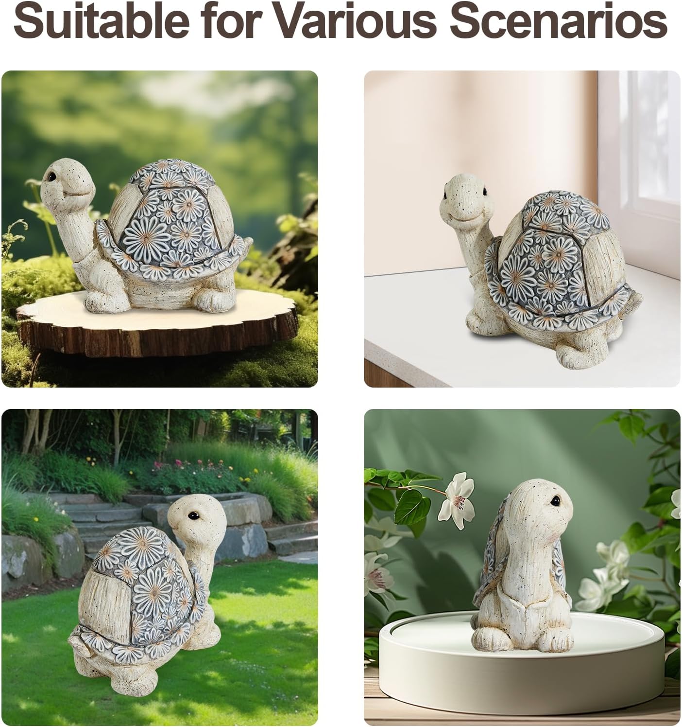 Artpual Turtle Outdoor Statues for Garden Lawn Decor Outside Statue for Patio Yard Porch Balcony Home House Ornament, Great Gifts for Family and Friends