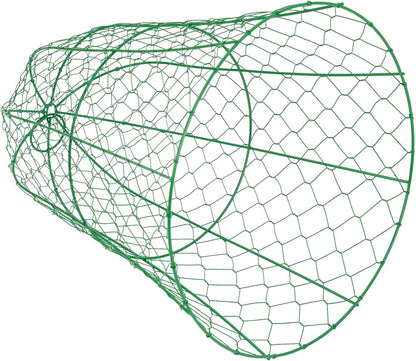 10 PCS Garden Chicken Wire Cloche,13" Diameter x 15.7" Height Large Plant Protector Cover with 40 U-Shaped Ground Nails,Sturdy Metal Cage for Keep Animals Out Garden (Green)