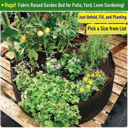 400 Gallon Large Raised Garden Bed Bag (70x24 inch) Big Garden Bag Sturdy Plant Grow Bag for Tomato,Potato Planter,Herb Veggies Planter Bag,Flower Bed,Yard Waste Bag,Lawn Debris Bag,Leaf Bag W/ Gloves