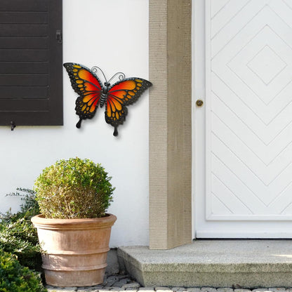 LIFFY Butterfly Wall Decor Butterfly Garden Ornaments Outdoor Indoor Metal Wall Art Decor Home Decorative Hanging Decorations for Room Yard Fence