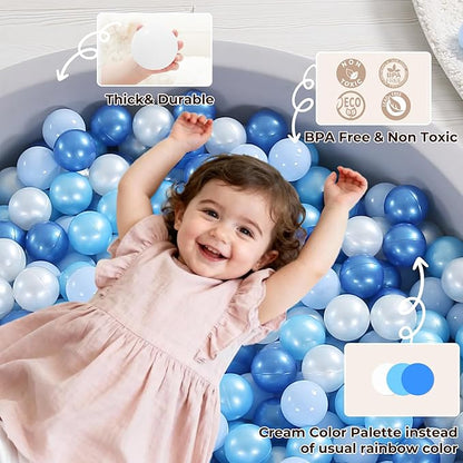 TRENDPLAY Plastic Balls for Ball Pits 2.2 Inch, Pack of 50 100 200 500 Hollow Balls, Perfect for