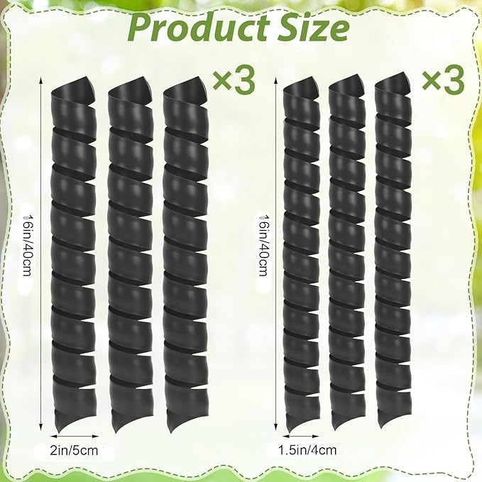 6 PCS Tree Trunk Protector, 16 Size Tree Protectors, Diameter Multiple Dimensions, Spiral Trunk Covers Protect The Bark from Deer and Rodents