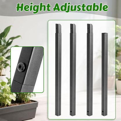 Metal Dragon Fruit Trellis，Adjustable Dragon Fruit Plant Trellis for Vertical Gardening and Climbing Plants Trees Cactus Garden Outdoor Indoor Potted Support （Black）